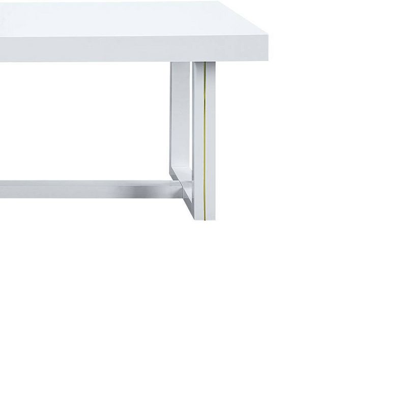 76&#34; Paxley Dining Table White High Gloss Finish - Acme Furniture, 4 of 11