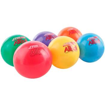 Sportime Inflatable All-Balls, Multi-Purpose, 6 Inches, Assorted Colors, Set of 6