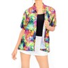 LA LEELA Hawaiian Shirts Womens Casual Summer Button Down Holiday Beach Shirt Blouse Short Sleeve Vacation Shirts Tank Top Women - 2 of 4