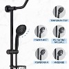 PROOX 5-Spray 8 in. Antique Style Round Shower System Kit with Hand Shower and Adjustable Slide Bar Soap Dish - 3 of 4