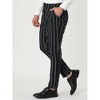 Lars Amadeus Men's Casual Striped Slim Fit Flat Front Contrast Color Trousers - 2 of 4