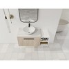 Vynxaria 42 in. Single Wall-Mounted White Oak Plywood Bath Vanity with White Flat Stone Slab Ceramic Top KD-PACKING Ready to Assemble - 2 of 4