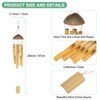 Unique Bargains Bamboo Wood Outdoor Decorations Wind Chimes 26 Inch Wood Color 1 Pc - 2 of 4