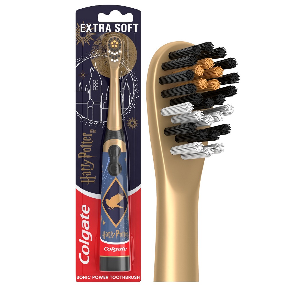 Colgate Kids' Harry Potter Battery Powered Toothbrush - Ravenclaw: Extra Soft Nylon Bristles, Full Head, 9.016" Height