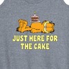 Women's - Garfield - Just Here For Cake Graphic Racerback Tank - 2 of 4