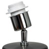 Storied Home Stoneware Table Lamp with Linen Shade, Black - 4 of 4