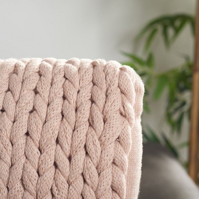Adalina 21'' Pale Pink Ultra-Soft Knitted Accent Pillow