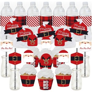 Big Dot of Happiness Jolly Santa Claus - Christmas Party Favors and Cupcake Kit - Fabulous Favor Party Pack - 100 Pieces - 1 of 4