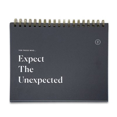 Undated Planner 8&#34;x10&#34; Stay on Track Black - Wit &#38; Delight