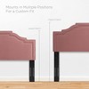 Modway Lucia Full/Queen Headboard – Dusty Rose Velvet with Nailhead Trim Detail - 3 of 4