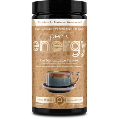 Perk Energy Drink Mix (Tan Mocha Latte) 20 Servings - Caffeinated ...