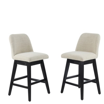 DSVIMOY Counter and Bar Stool 360 Swivel Barstool for Modern Kitchen and Dining Spaces, White, 24.02"*24.02"*18.5"
