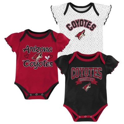  NHL Arizona Coyotes Girls' Winning Goal Bodysuit Set 3pk - 18M 