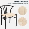 Yaheetech Set of 4 Modern Armchairs with Open Backrest - 4 of 4