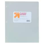 2 Pocket Plastic Folder Gray - up & up™