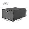 YIYIBYUS 24 Pack Plastic Stackable Foldable Shoe Storage Boxes - 3 of 4