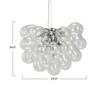 Storied Home Glass and Metal Pendant Lamp, Clear - 2 of 4