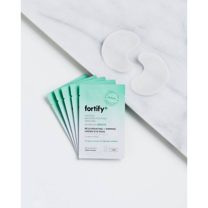 Fortify+ Natural Germ Fighting Skincare Rejuvenating and Firming Under Eye Pads - 5ct/3.7oz, 4 of 12