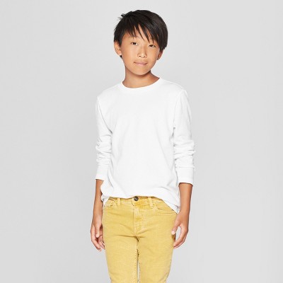 Boys white hotsell long sleeve top