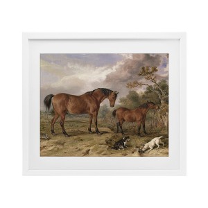 Stupell Industries Wild Dogs & Horses Traditional Framed Print Under Glass Art - 1 of 4
