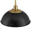 Possini Euro Design Baltar Modern 68 1/2" Tall Standing Floor Lamp Curved Arc Dimmable Black Gold Metal Brass Finish Living Room Bedroom Dome Shade - image 3 of 4