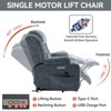 PAGED Modern Recliner Chair, Heating Massage Chair with Cup Holder, Side Pocket and USB Port, Chenille Accent Chair for Bedroom, Living Room - 2 of 4