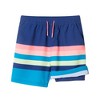 Andy & Evan  Kids  Navy Striped Swim Trunk - 3 of 3