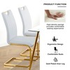 ALEXOUN Modern Dining Chairs Set of 2, PU Faux Leather High Back Upholstered Chairs, with Gold Metal Legs,for Kitchen,Living,Bedroom,Dining Room - 2 of 4