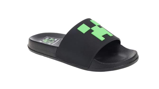 Minecraft Boys' Sport Slide Sandals, Comfort Casual Pool Slide Outdoor, 2 of 8, play video