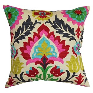 Pink Boho Throw Pillow - The Pillow Collection - 1 of 2