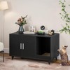 FURNIinspire Pet Crates and Houses, Multi-Functional Cat Cabinet, Comfortable Cat Space with Entrances, for Home, Black, 33.5"*18.5"*19.9" - 2 of 4