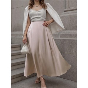 Women's Silk High Waist Maxi Skirt - 1 of 4