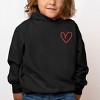 The Juniper Shop Embroidered Hand Drawn Heart Toddler Graphic Hoodie - 2 of 3