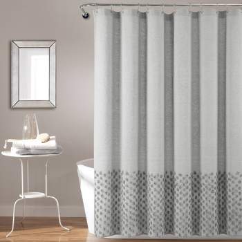 72"x72" Boho Polka Dot Yarn Dyed Eco Friendly Recycled Cotton Shower Curtain - Lush Décor