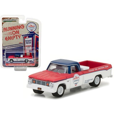 1965 Dodge D-100 Pickup Truck Chevron Long Bed w/ Tool Box "Running on Empty" Series 3 1/64 Diecast Model by Greenlight