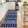 Machine Washable Boho Vintage Area Rug Non-Slip Non-Shedding Geometric Indoor Distressed Soft Low Pile Carpet for Living Room Bedroom Kitchen - 2 of 4