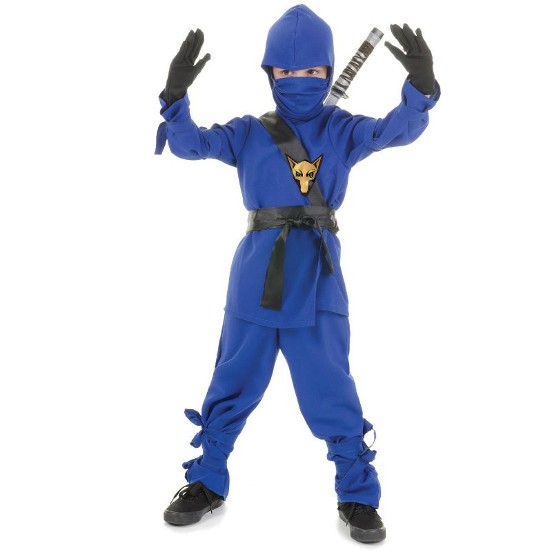 Underwraps Secret Ninja Boys' Costume (Blue), 1 of 2