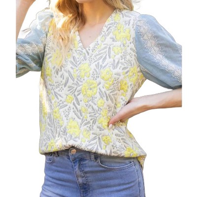 Women's Embroidered Knit Top - voy
