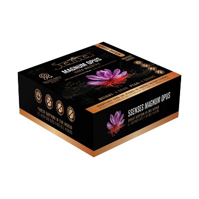 5Senses Kashmir Mongra Saffron | Magnum Opus | Natural Single Origin Threads | No Preservatives, No Additives | Tin Container