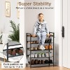 Attop Shoe Rack for Front Door Entrance, 4 Tier Height-Adjustable Metal Shoe Rack, Wooden Top, Heavy Duty Shoe Organizer for Bathroom, Include Hook - 4 of 4