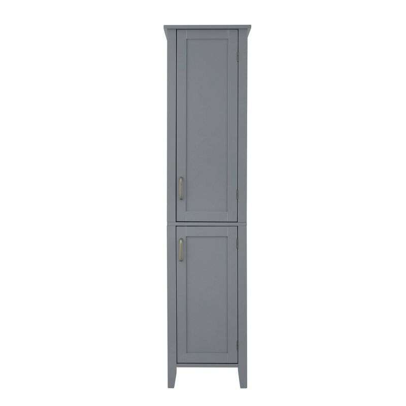 Mercer Mid Century Modern Wooden Linen Tower Cabinet Gray - Elegant Home Fashions, 5 of 12