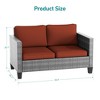 Sonkuki Patio Loveseat Sofa, All-Weather PE Rattan Wicker Set Small Patio Conversation Couch with Cushion - 3 of 4
