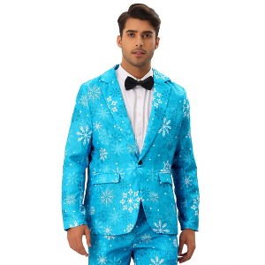 TATT 21 Men's Halloween Graphic Printed Party Costume Blazers - 1 of 4
