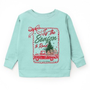Tis The Season To Read Red Truck - Youth Graphic Sweatshirt - 1 of 4