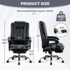 Grungis Linen Massage Swivel Office Chair with Foot Rest and Padded Armrests,Gaming Chair with Heat and 6 Vibration Points for Office - 3 of 4