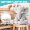 TITQWOP 18in Elephant Stuffed Animals,Soft Elephant Plushies Toys Doll Cute Elephant Plush Toys Huggable Gifts for Boys Girls - 3 of 4