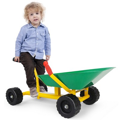 8''Heavy Duty Kids Ride-on Sand Dumper Front Tipping w 4 Wheels Sand Toy Gift