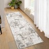 Machine Washable 2x6 Runner Rug Modern Abstract Rug Stain Resistant Carpet With Non-Slip Backing Low Pile Floor Cover For Kitchen Hallway Entryway - 2 of 4