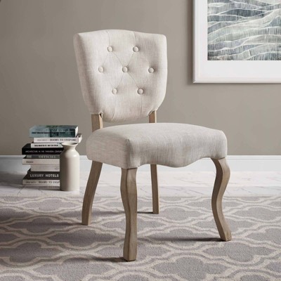 Chic Array Vintage French Beige Velvet Side Chair