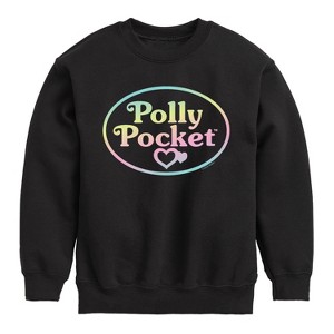 Boys' - Polly Pocket - Polly Pocket Ombre Logo Graphic Long Sleeve Fleece Sweatshirt - 1 of 4